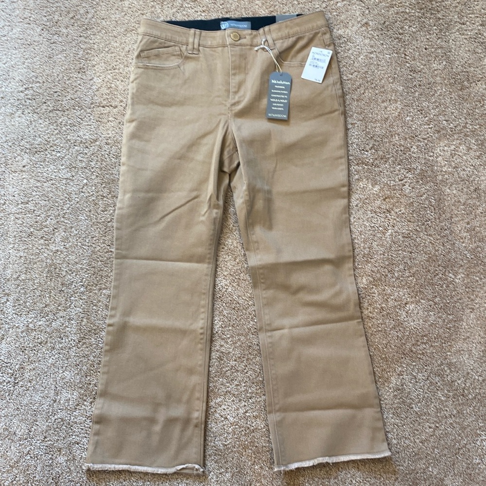 NWT 'Ab'Solution Frayed High Waist Ankle Flare Jeans Size 10